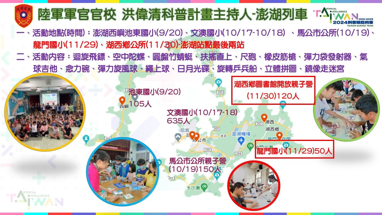 圖：澎湖科普列車站點活動
